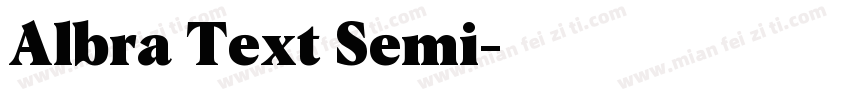 Albra Text Semi字体转换